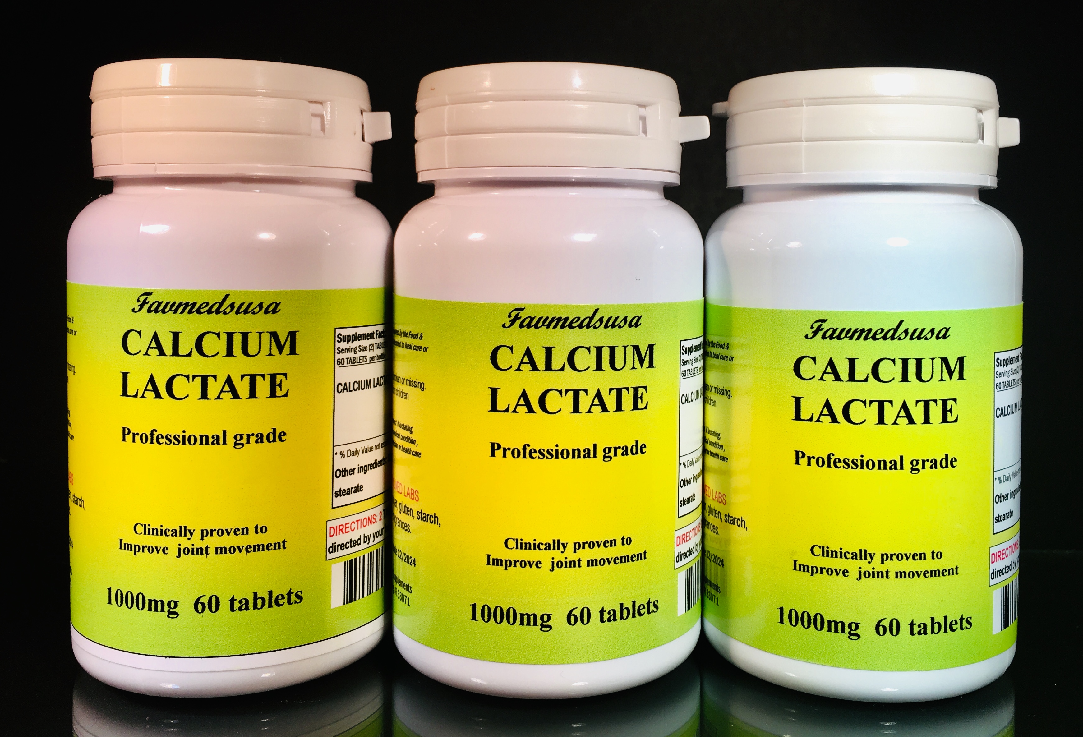 Calcium Lactate 1000mg antacid - 180 (3x60) t0ablets